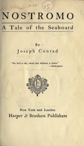 Cover of Nostromo by Joseph Conrad