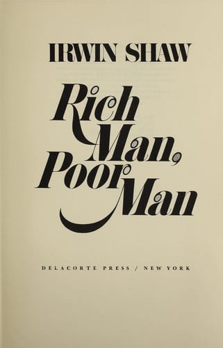 Cover of Rich Man, Poor Man by Irwin Shaw