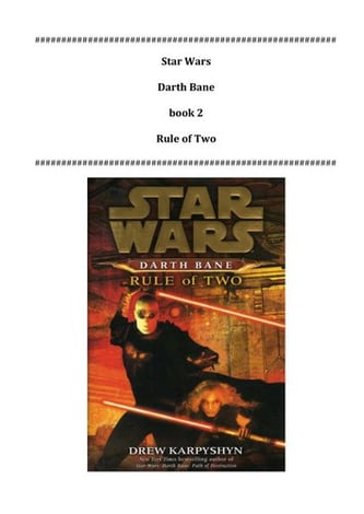 Cover of Star Wars - Darth Bane - Rule of Two by Drew Karpyshyn