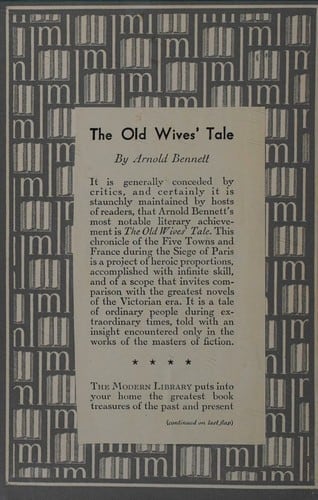Cover of The Old Wives' Tale by Arnold Bennett