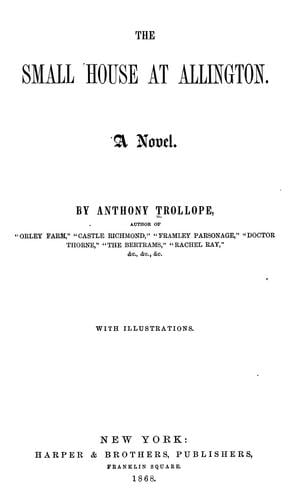 Cover of The Small House at Allington by Anthony Trollope