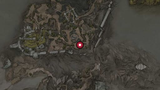 Map position of Abandoned Outpost