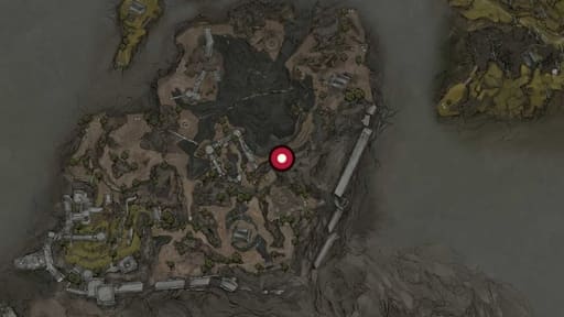 Map position of Collapsed Mine