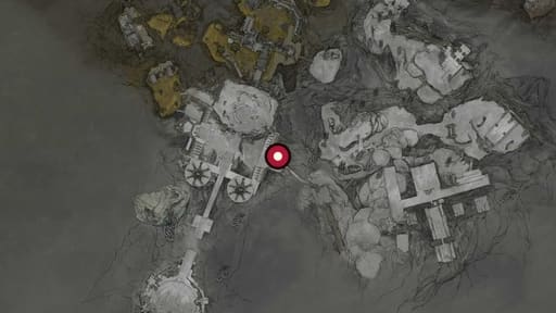 Map position of Crumbling Tunnel