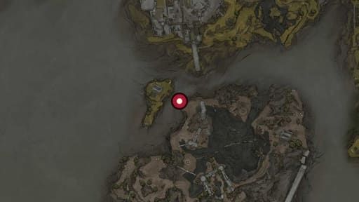 Map position of Nameless Pass