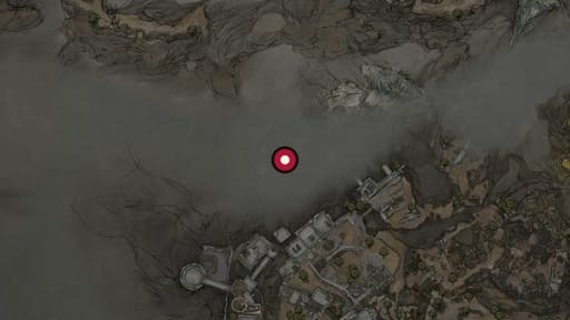 Map position of Ravaged Tomb