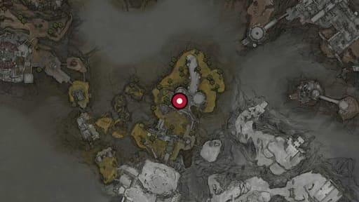 Map position of Shrine of Trials