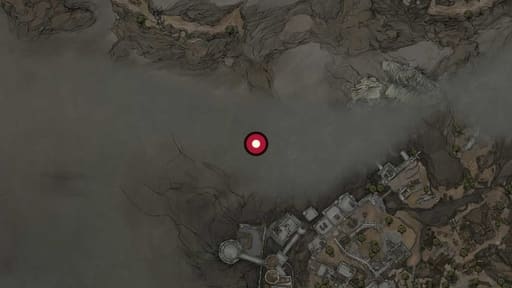 Map position of The Nameless Captive