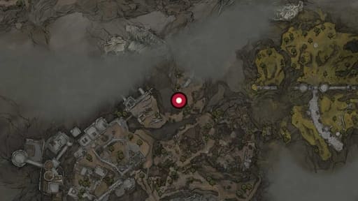 Map position of Waterfall Camp